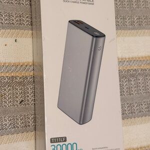 Portable Power Bank 30000mAh - Silver